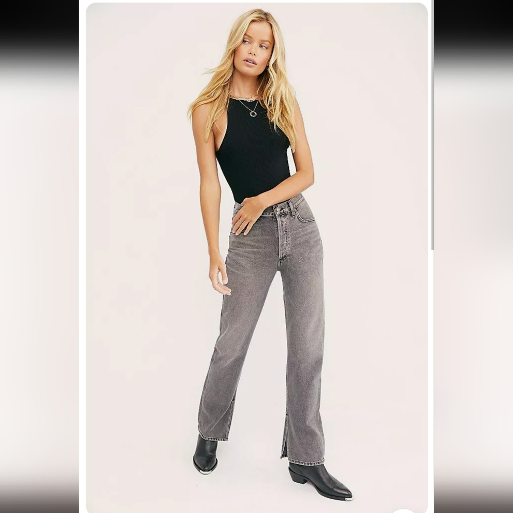 Citizens of Humanity Campbell High Rise Relaxed Straight Jean Grey Free People